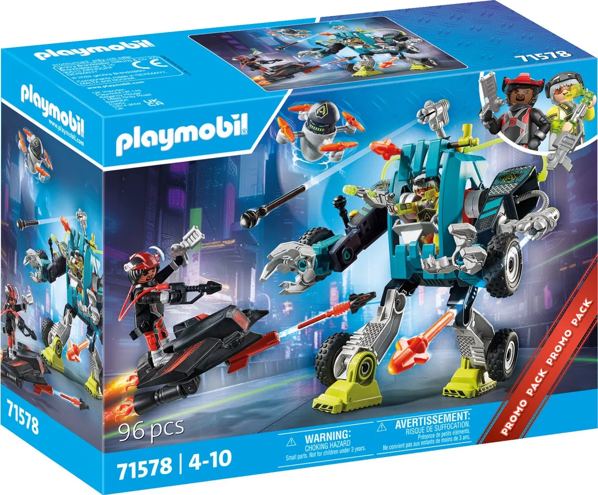 Playmobil Top Agents Robot vs. Vlieger 71578 - Multicolor