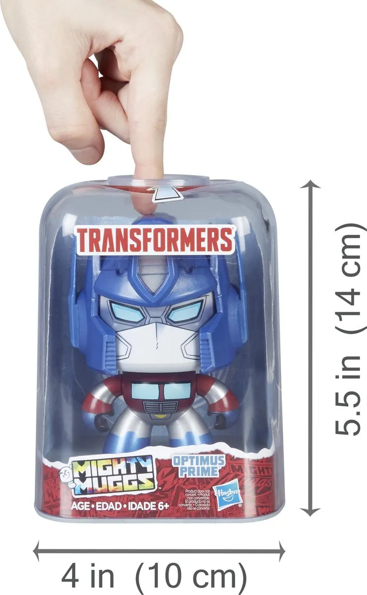 Hasbro Transformers Mighty Muggs Optimus Prime Actiefiguur - Blauw