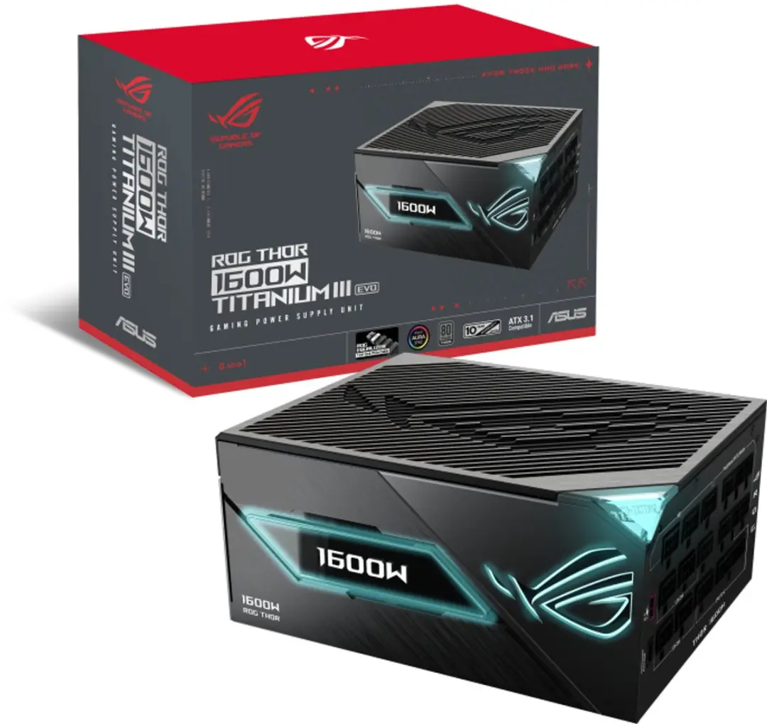 ASUS ROG -THOR-1600T3-GAMING-EVO power supply unit 1600 W 20+4 pin ATX ATX Grijs