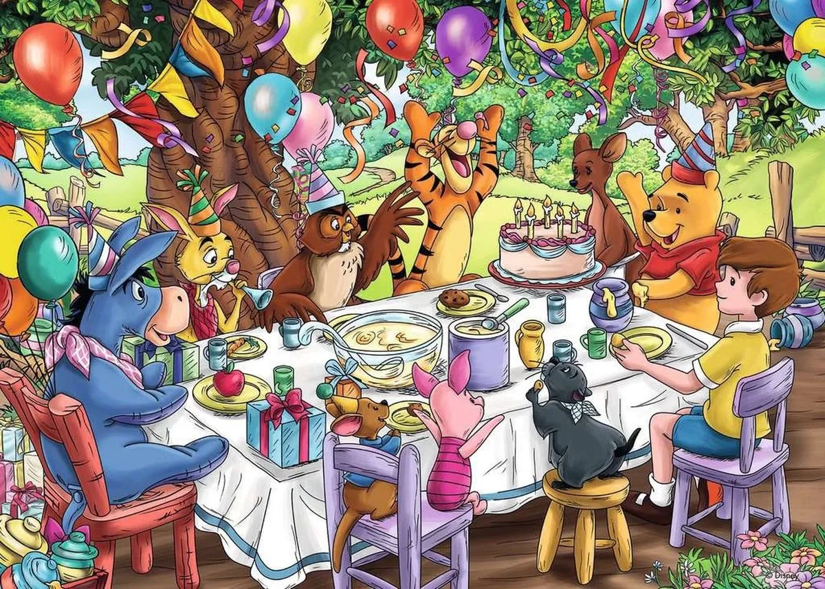 Ravensburger Disney Winnie de Poeh Legpuzzel 1000 Stuks - Multicolor