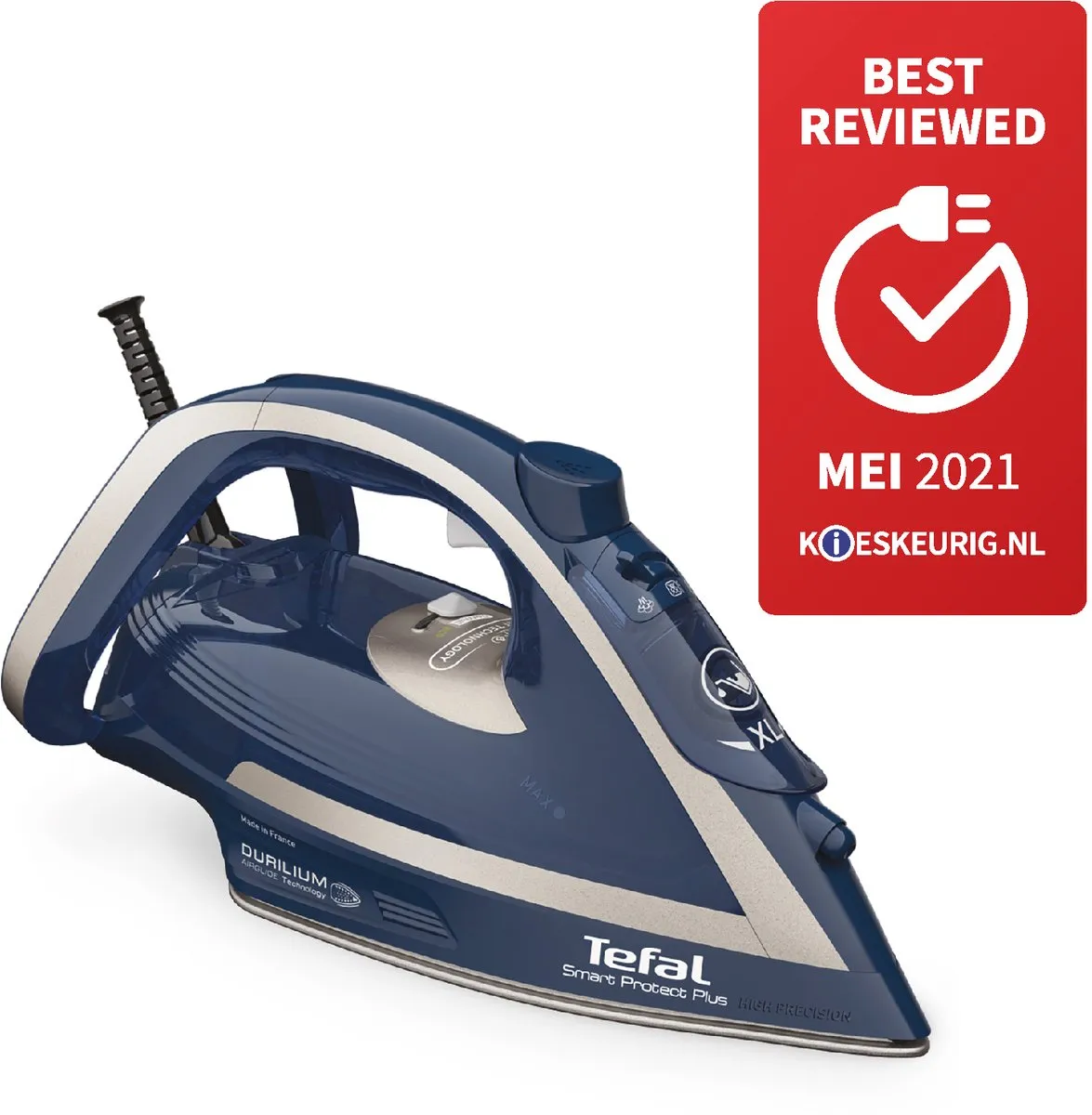Tefal Smart Protect Plus FV6872 Stoomstrijkijzer - 2800W - Blauw