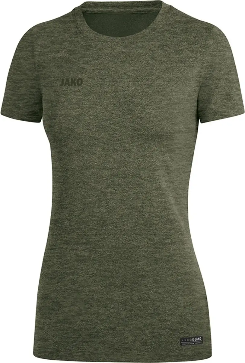 Jako Premium Basics T-Shirt Dames - Kaki Gemêleerd 42