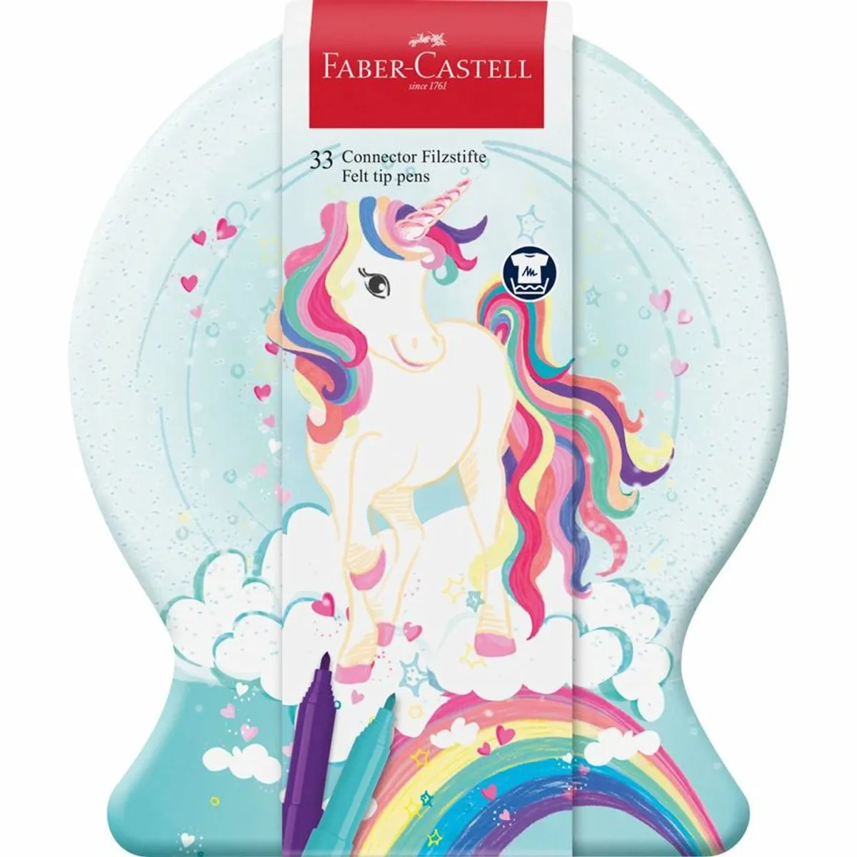 Faber-Castell Connector Snow Globe Unicorn Viltstiften 33 Stuks - FC-155544