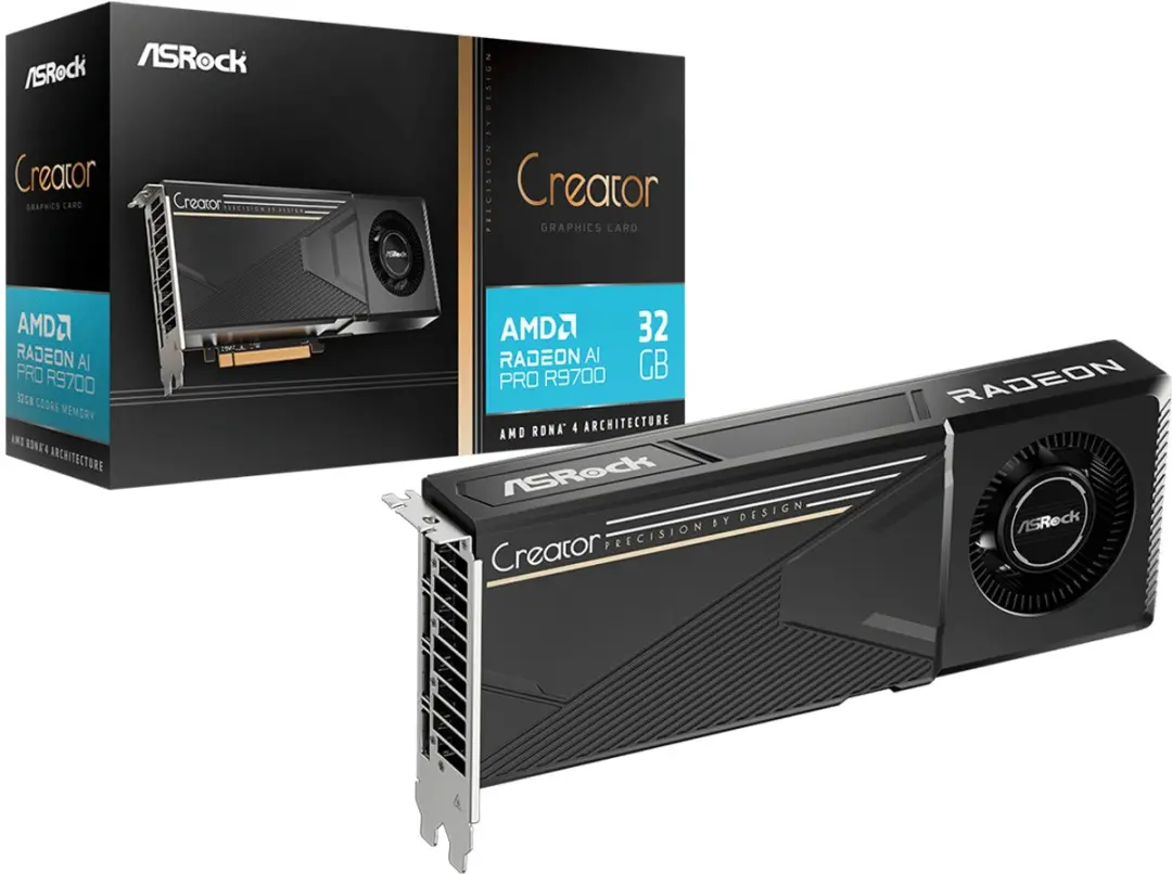 ASRock Radeon AI PRO R9700 Creator - 32GB GDDR6