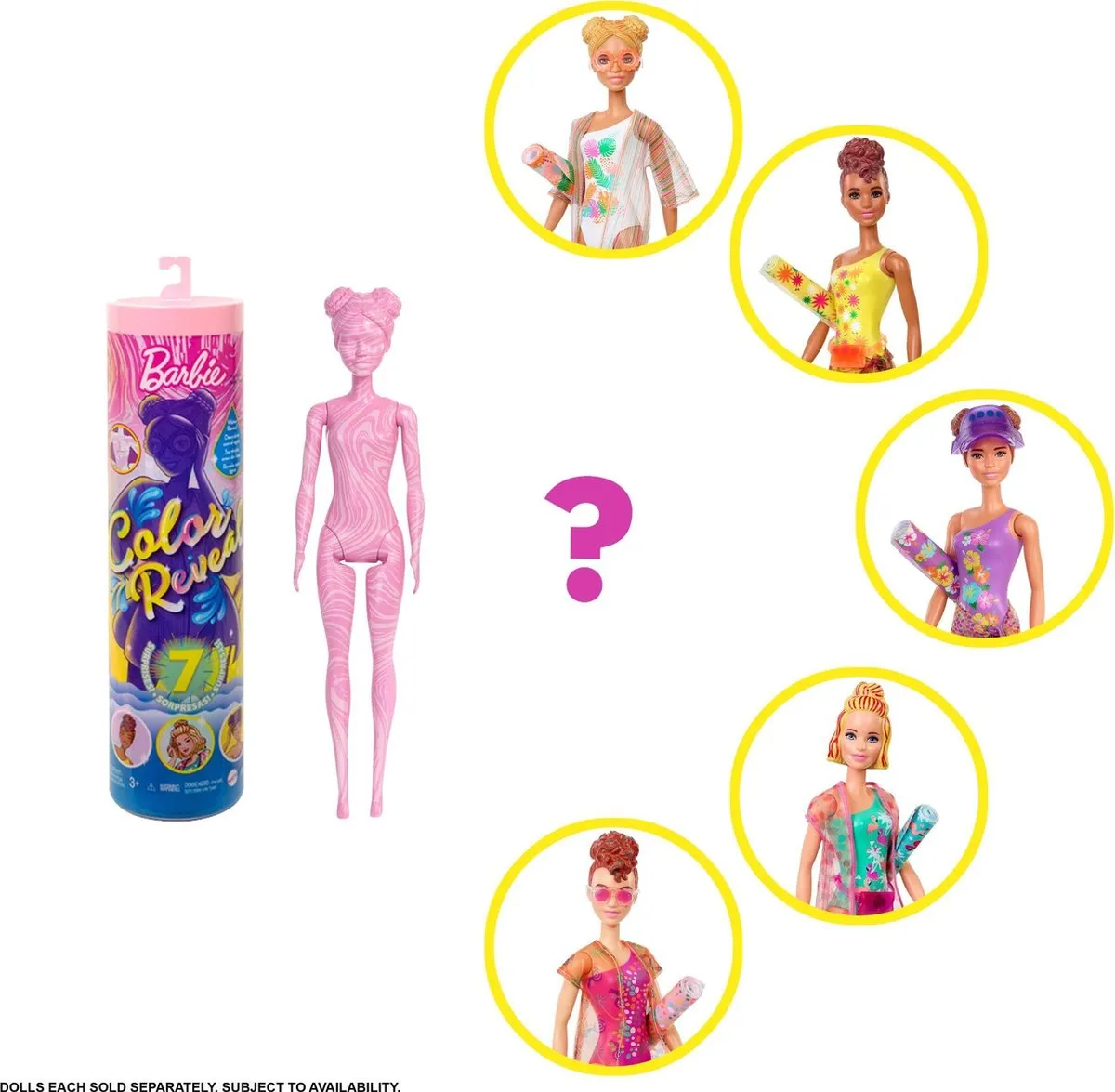 Barbie Color Reveal Wave 3 Sand and Sun Series - Beige