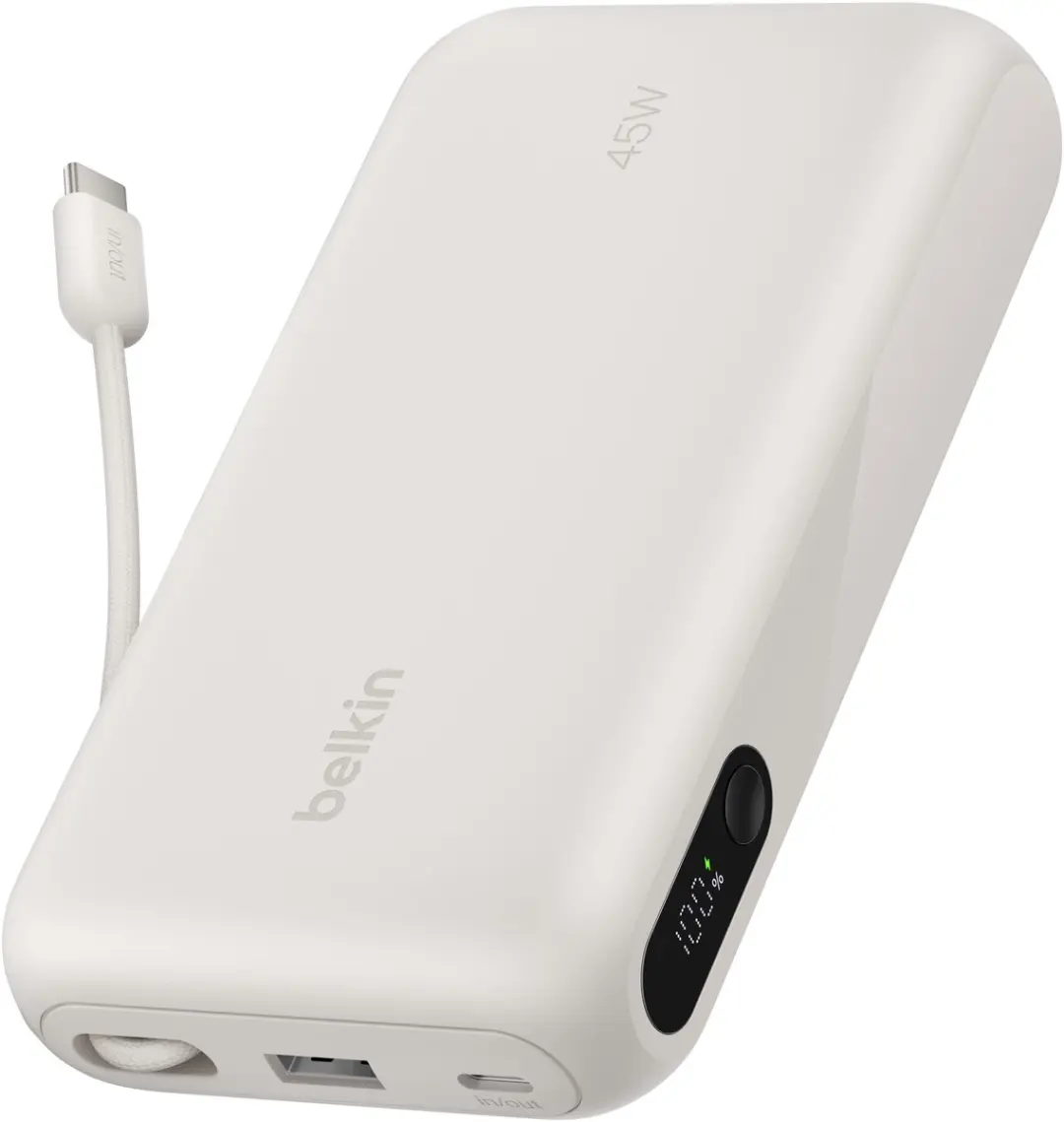 Belkin UltraCharge Powerbank 20.000mAh BPB030hqSA - 45W - 3x USB-C - Zandkleur - afbeelding 3 van 6