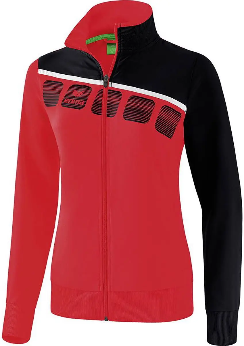 Erima 5-C Presentatiejack Dames - Wit / Zwart / Rood | Maat: 44