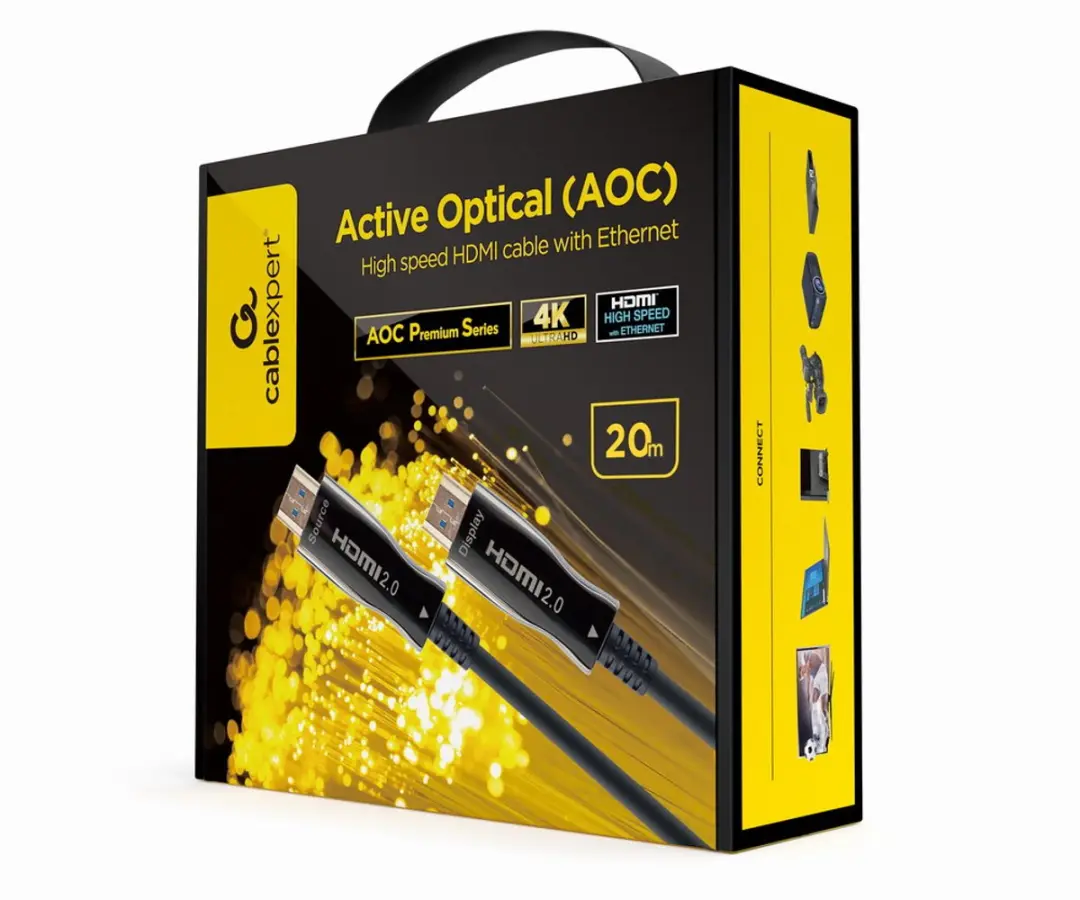 HDMI Cable GEMBIRD CCBP-HDMI-AOC-20M-02 Black 20 m