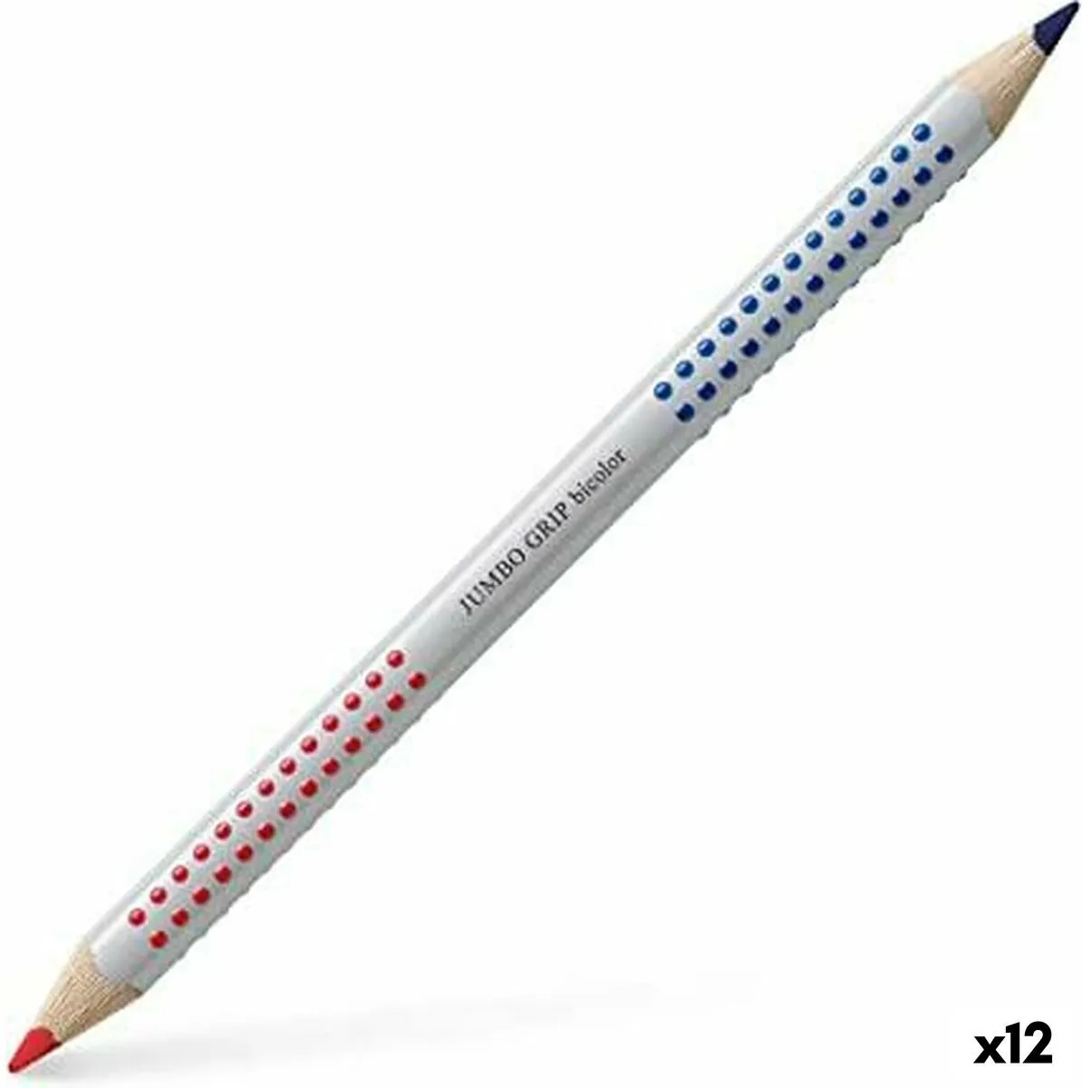 Faber-Castell Jumbo Kleurpotloden - 12 Stuks - Rood/Blauw