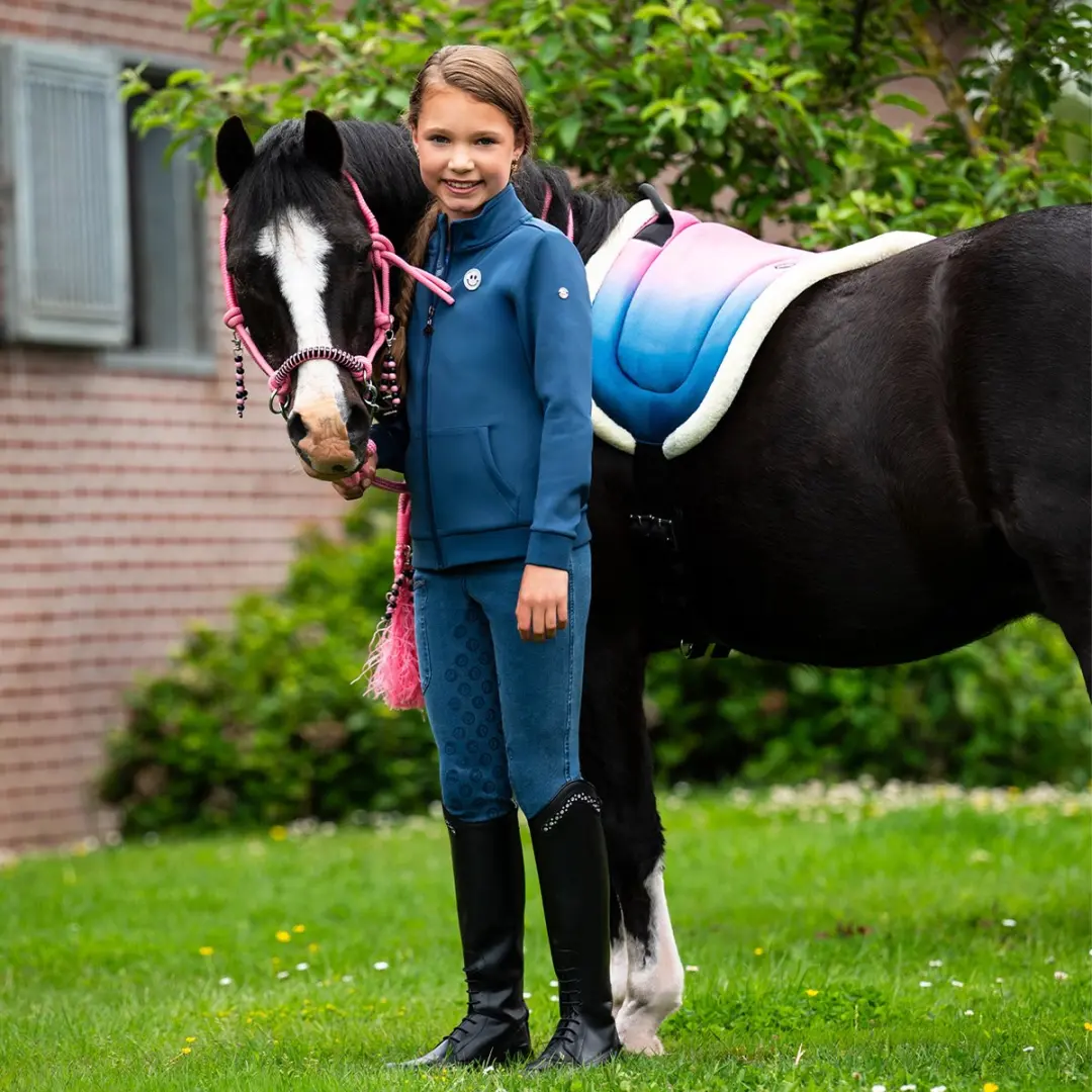 QHP Rosalynn Denim Paardrijlegging - XS