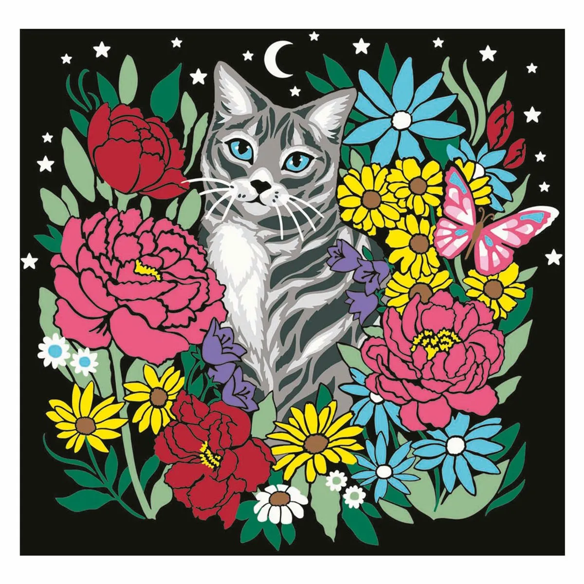 Ravensburger Pixie Cold Kat Schilderen op Nummer - Meerkleurig - afbeelding 6 van 6