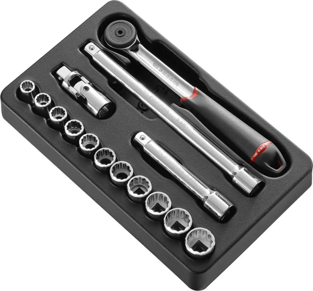 Facom Modules 12-kant doppen 1/2” in inches -15 stuks