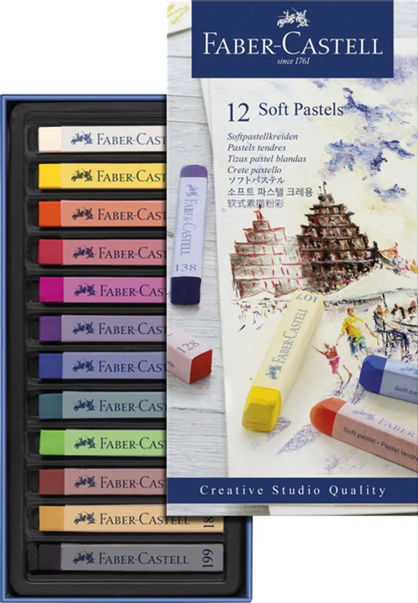 Faber-Castell Creative Studio Pastelkrijt 12 Stuks - Multicolor