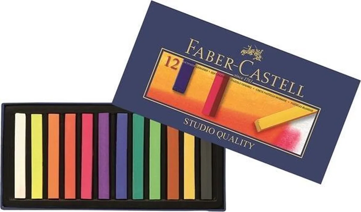 Faber-Castell Creative Studio Pastelkrijt 12 Stuks - Multicolor