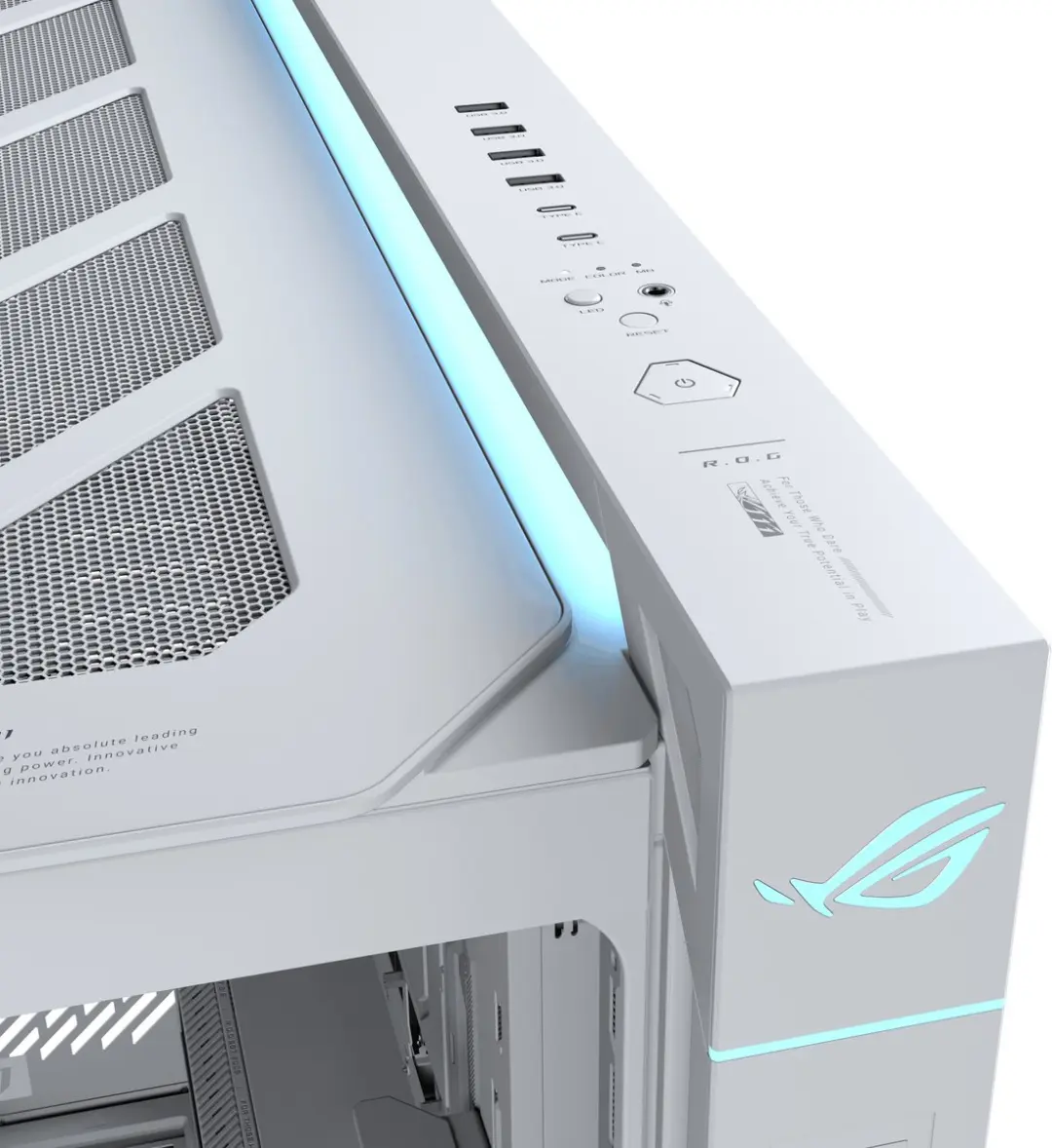 ASUS ROG Cronox GR801 PC Behuizing - LCD & ARGB Wit