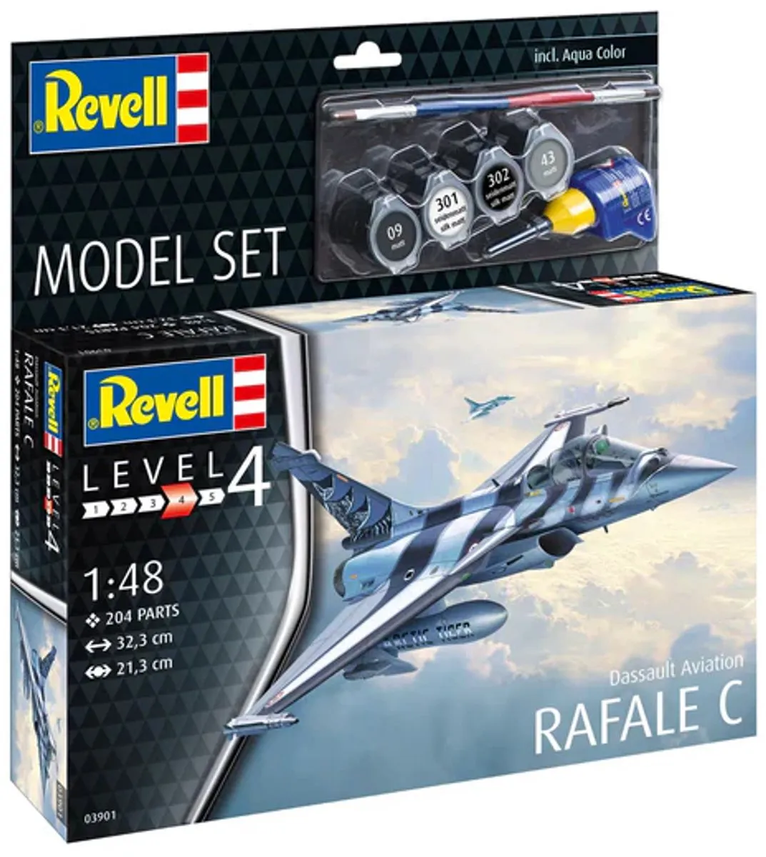 Revell 63901 Dassault Aviation Rafale C Modelbouwpakket 1:48 - 204 Onderdelen - Multi