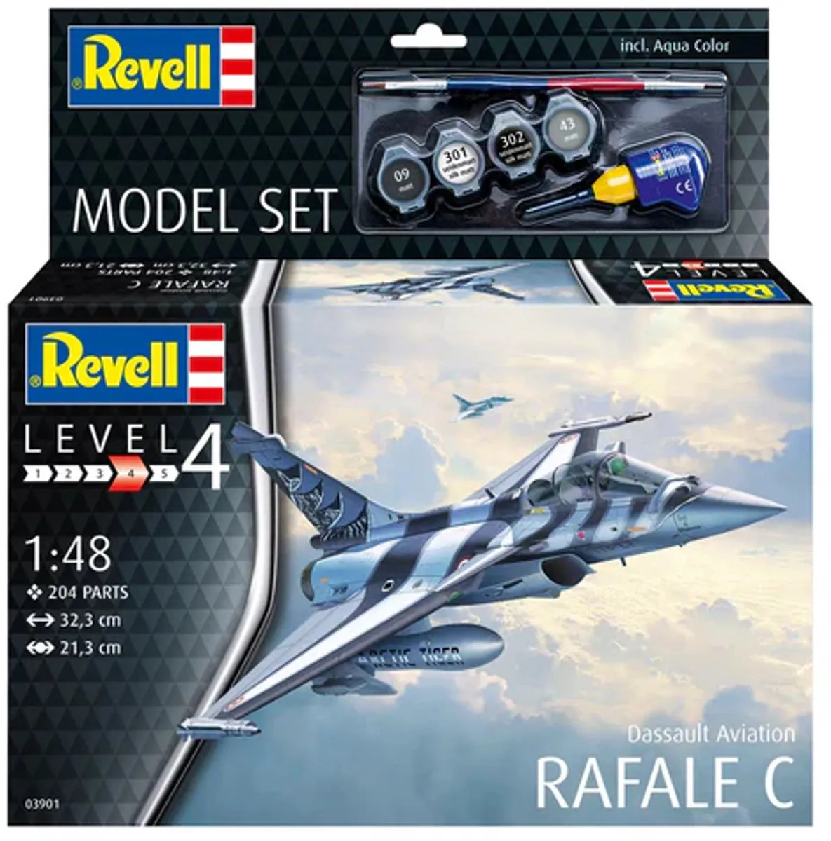 Revell 63901 Dassault Aviation Rafale C Modelbouwpakket 1:48 - 204 Onderdelen - Multi