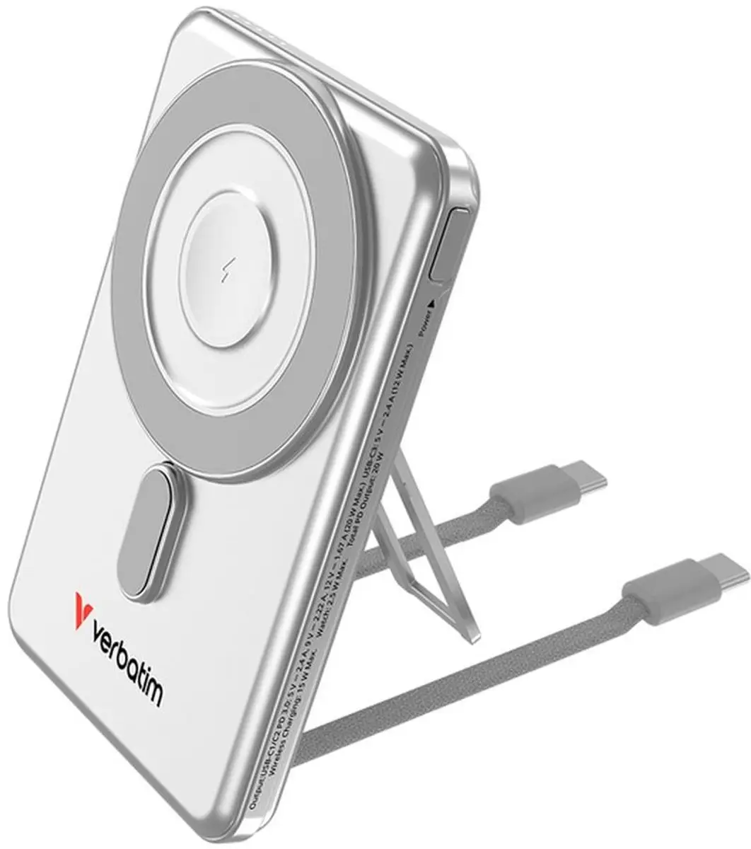 Verbatim Powerbank Charge N Go 2C 5000mAh - 20W - Transparant - afbeelding 5 van 6