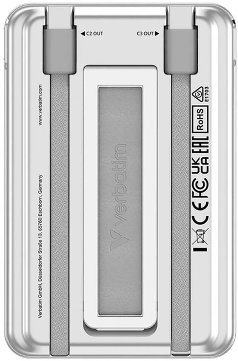 Verbatim Powerbank Charge N Go 2C 5000mAh - 20W - Transparant - afbeelding 3 van 6