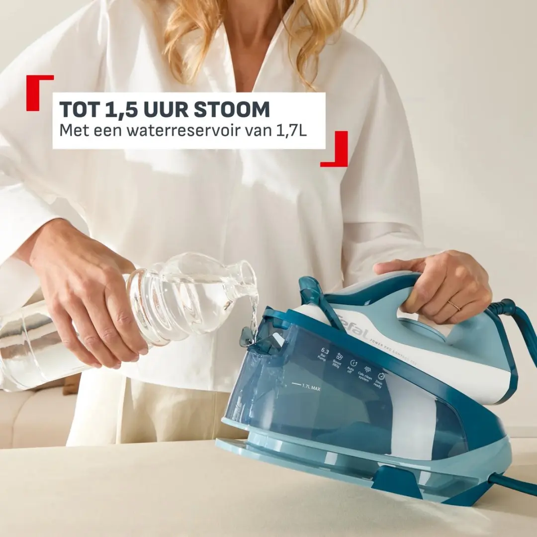 Tefal Power Pro Compact 200 SV6212 Stoomgenerator - 2400W - 1700ml - Turkoois - afbeelding 5 van 6