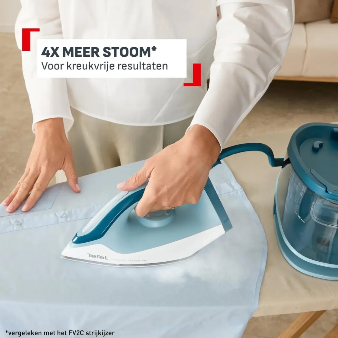 Tefal Power Pro Compact 200 SV6212 Stoomgenerator - 2400W - 1700ml - Turkoois - afbeelding 6 van 6