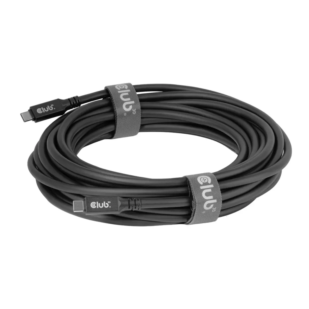 CLUB3D USB-C Kabel CAC-2509 8K 60Hz 60W USB4 - 9m - Zwart - afbeelding 6 van 6