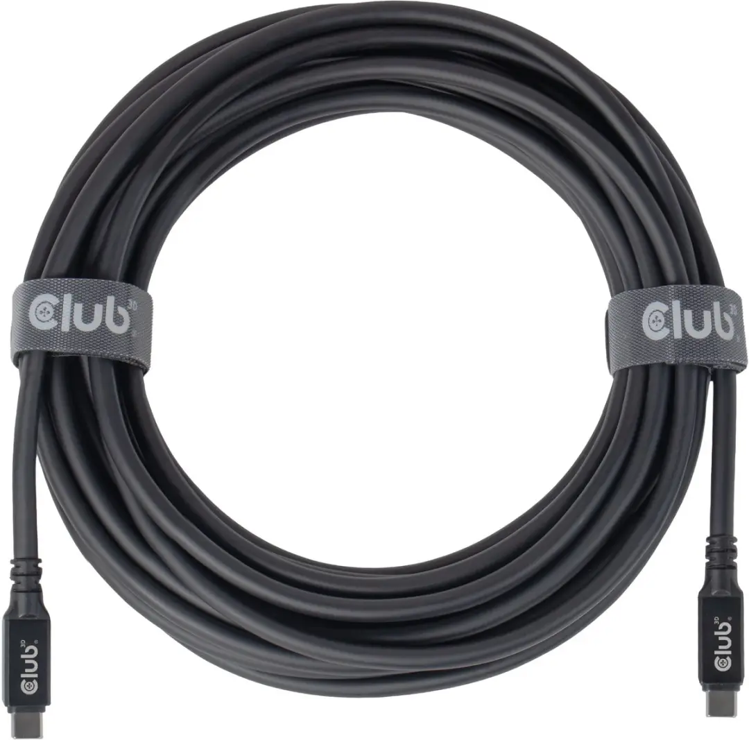 CLUB3D USB-C Kabel CAC-2509 8K 60Hz 60W USB4 - 9m - Zwart - afbeelding 3 van 6