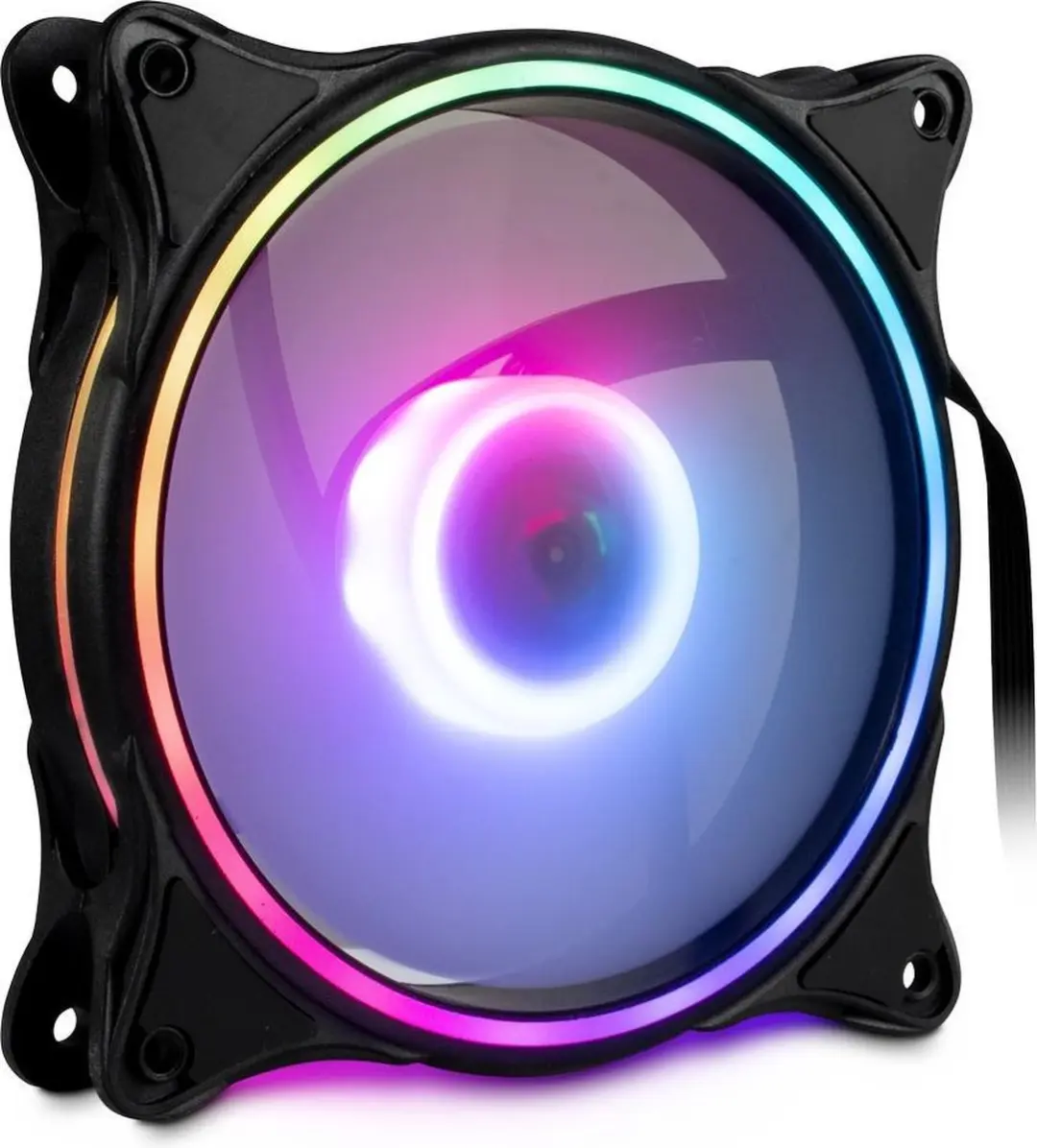 INTER-TECH Argus RGB-Fan Set RS-08 - Wit/Zwart