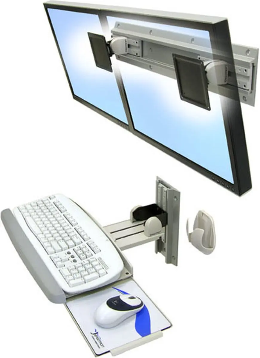 Ergotron Neo-Flex Dual Monitor Wandbeugel 61cm - Zilver