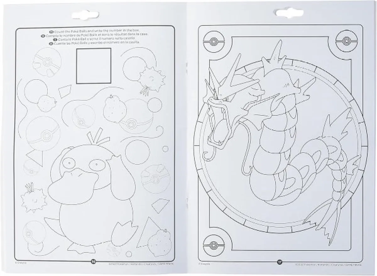 Crayola Pokémon Kleurboek - Veelkleurig - 32 Pagina's - 7 Stiften