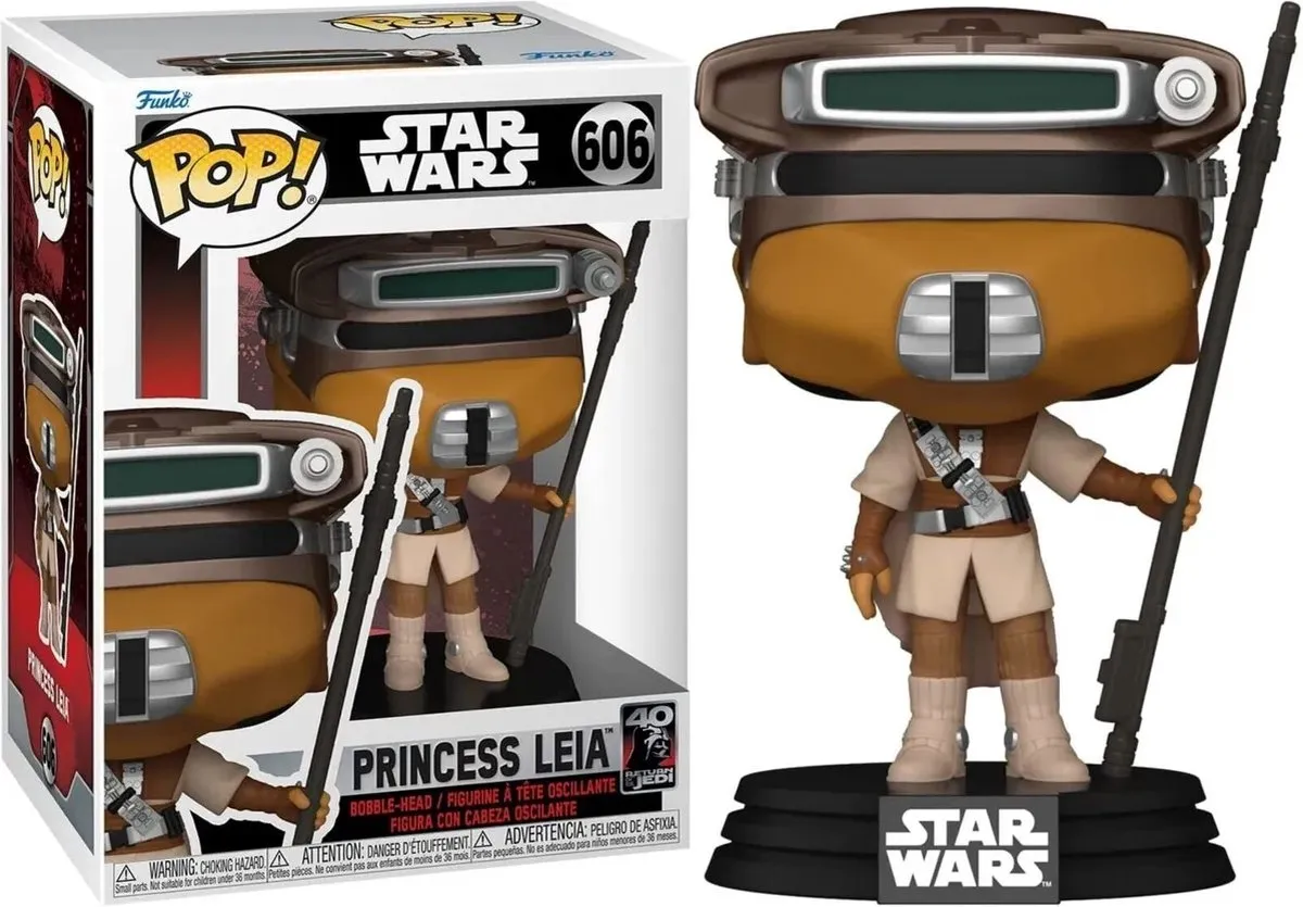 Funko Star Wars POP! Bobble-Head Leia 40th Anniversary 70748 - 9 cm - Multicolor