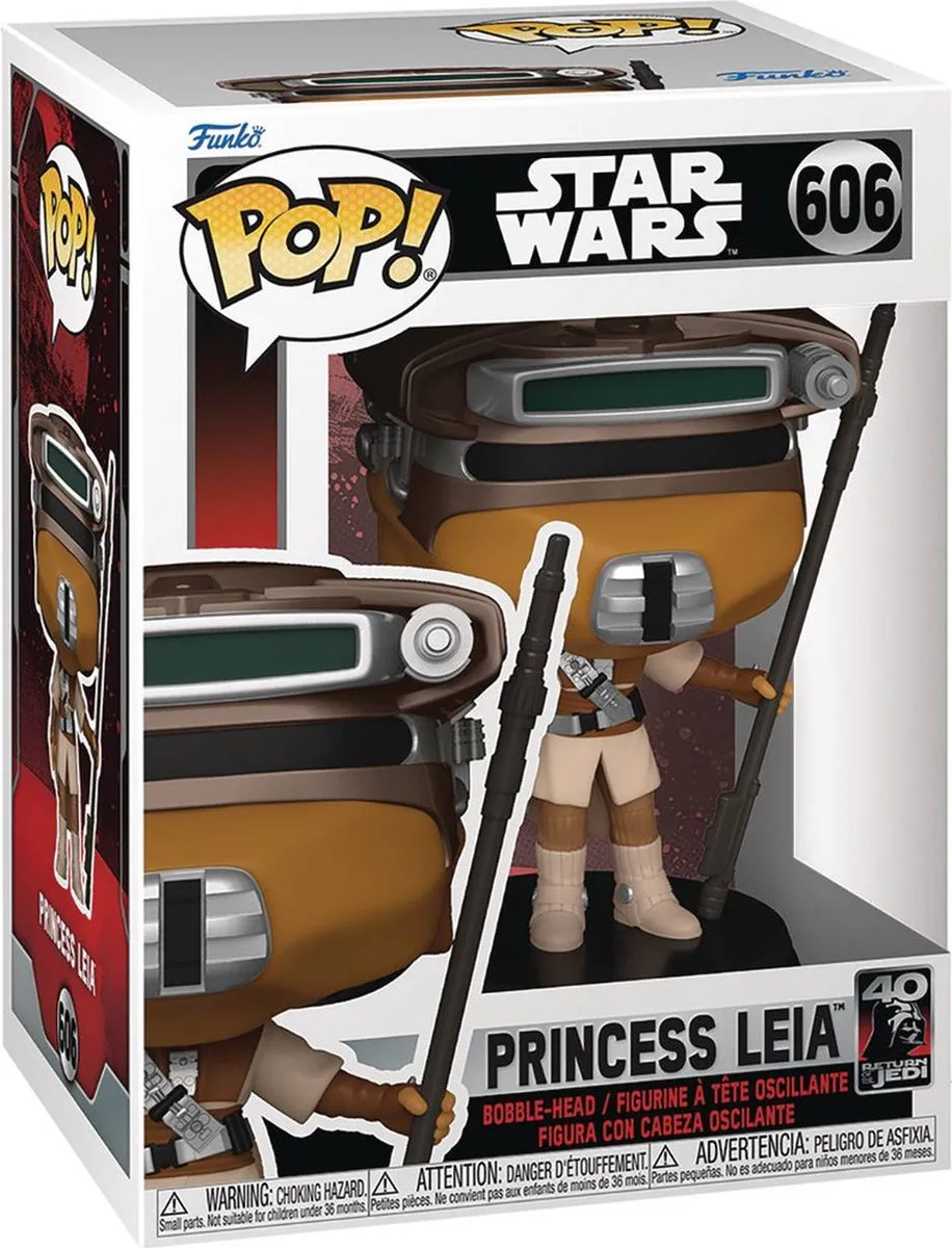 Funko Star Wars POP! Bobble-Head Leia 40th Anniversary 70748 - 9 cm - Multicolor
