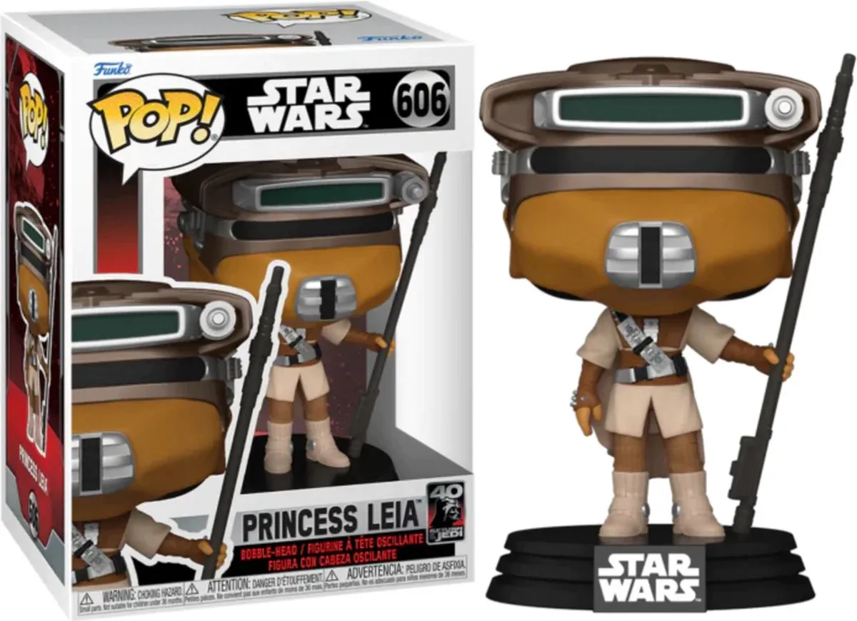 Funko Star Wars POP! Bobble-Head Leia 40th Anniversary 70748 - 9 cm - Multicolor