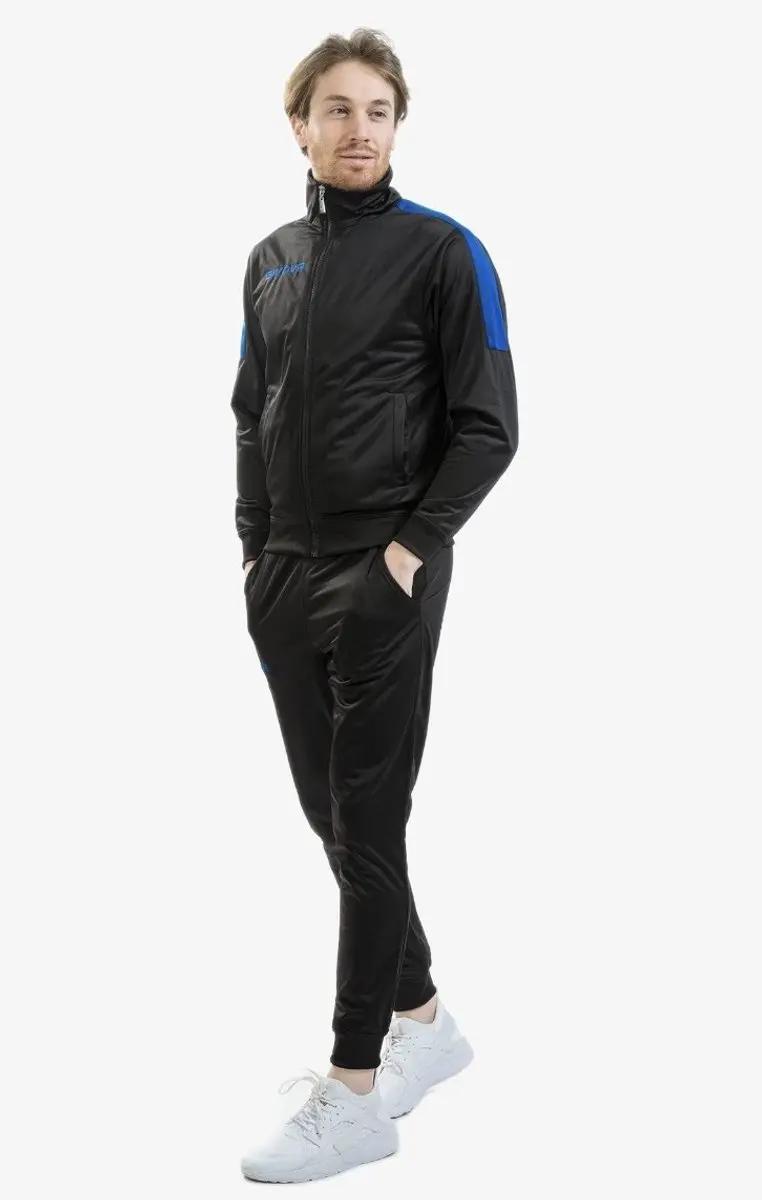 Trainingspak Zwart/Blauw, Givova, maat M