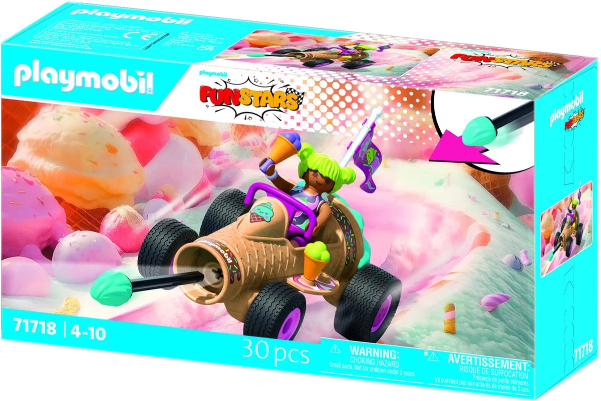 Playmobil Fun Stars Raging Ice Cream Cone 71718 Speelgoedauto - Meerkleurig