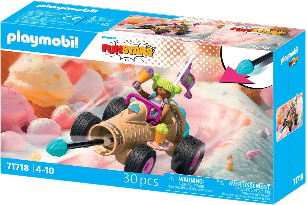 Playmobil Fun Stars Raging Ice Cream Cone 71718 Speelgoedauto - Meerkleurig