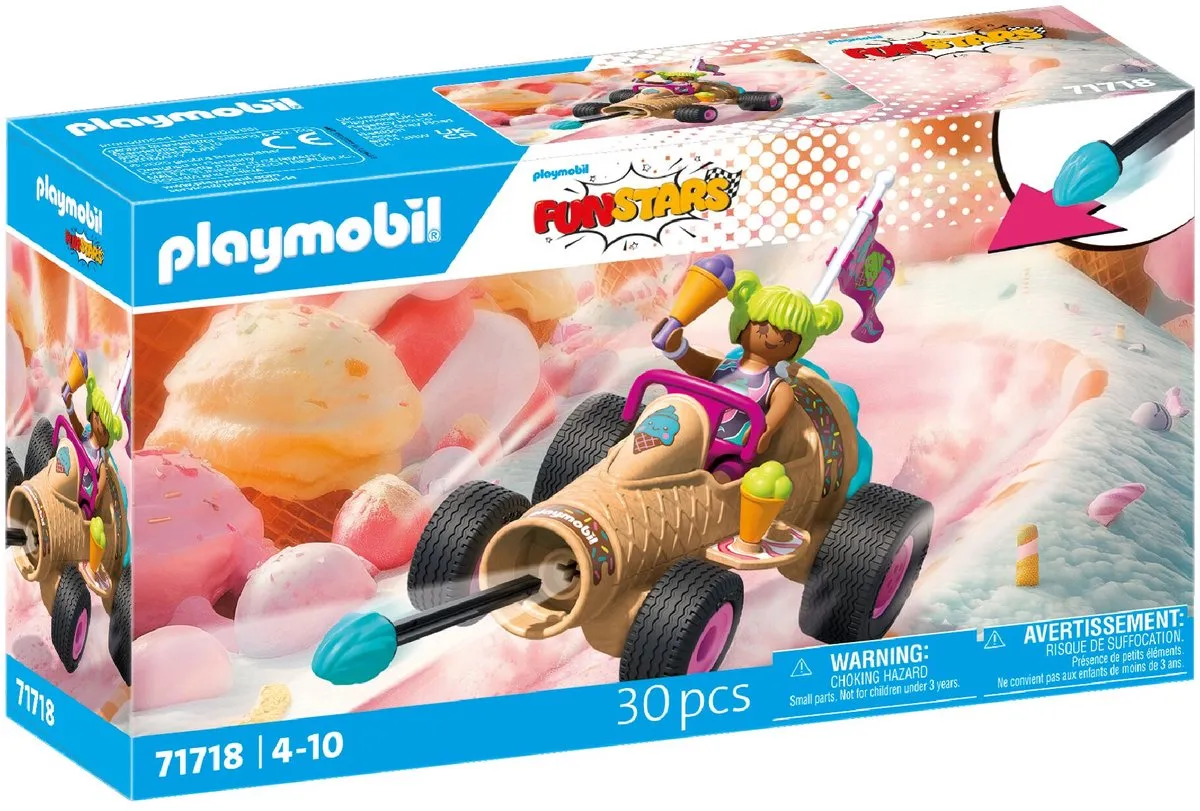 Playmobil Fun Stars Raging Ice Cream Cone 71718 Speelgoedauto - Meerkleurig
