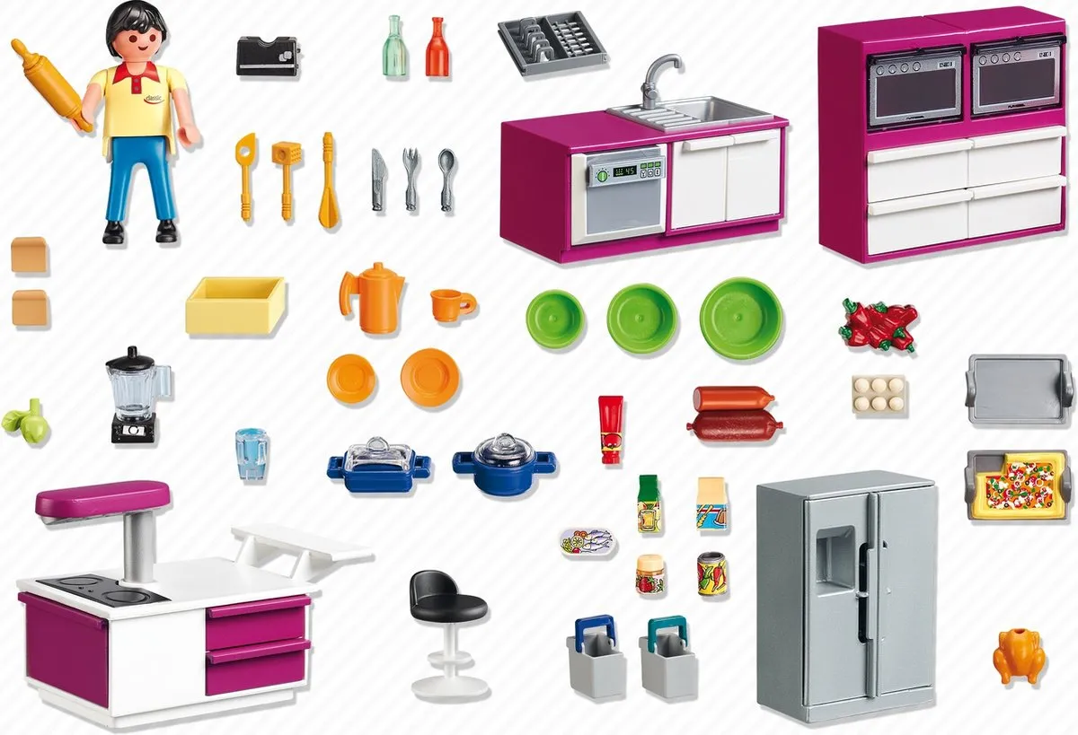 Playmobil Keuken met Kookeiland 5582 - Multicolor