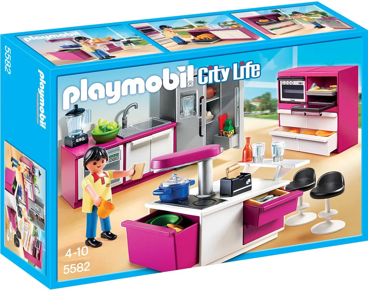 Playmobil Keuken met Kookeiland 5582 - Multicolor