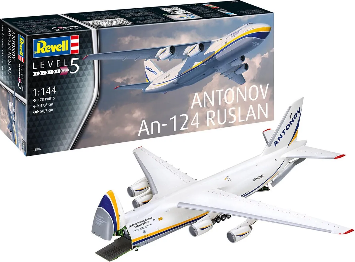Revell 03807 Antonov AN-124 Ruslan Modelbouwpakket 1:144 - Multi