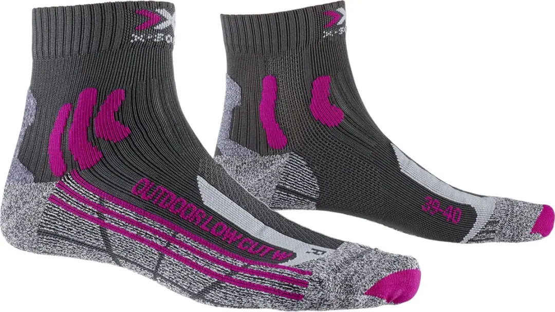 X-Bionic X-socks Wandelsokken Outdoor 163D-WAN - Antraciet/fuchsia