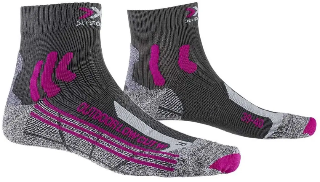 X-Bionic X-socks Wandelsokken Outdoor 163D-WAN - Antraciet/fuchsia
