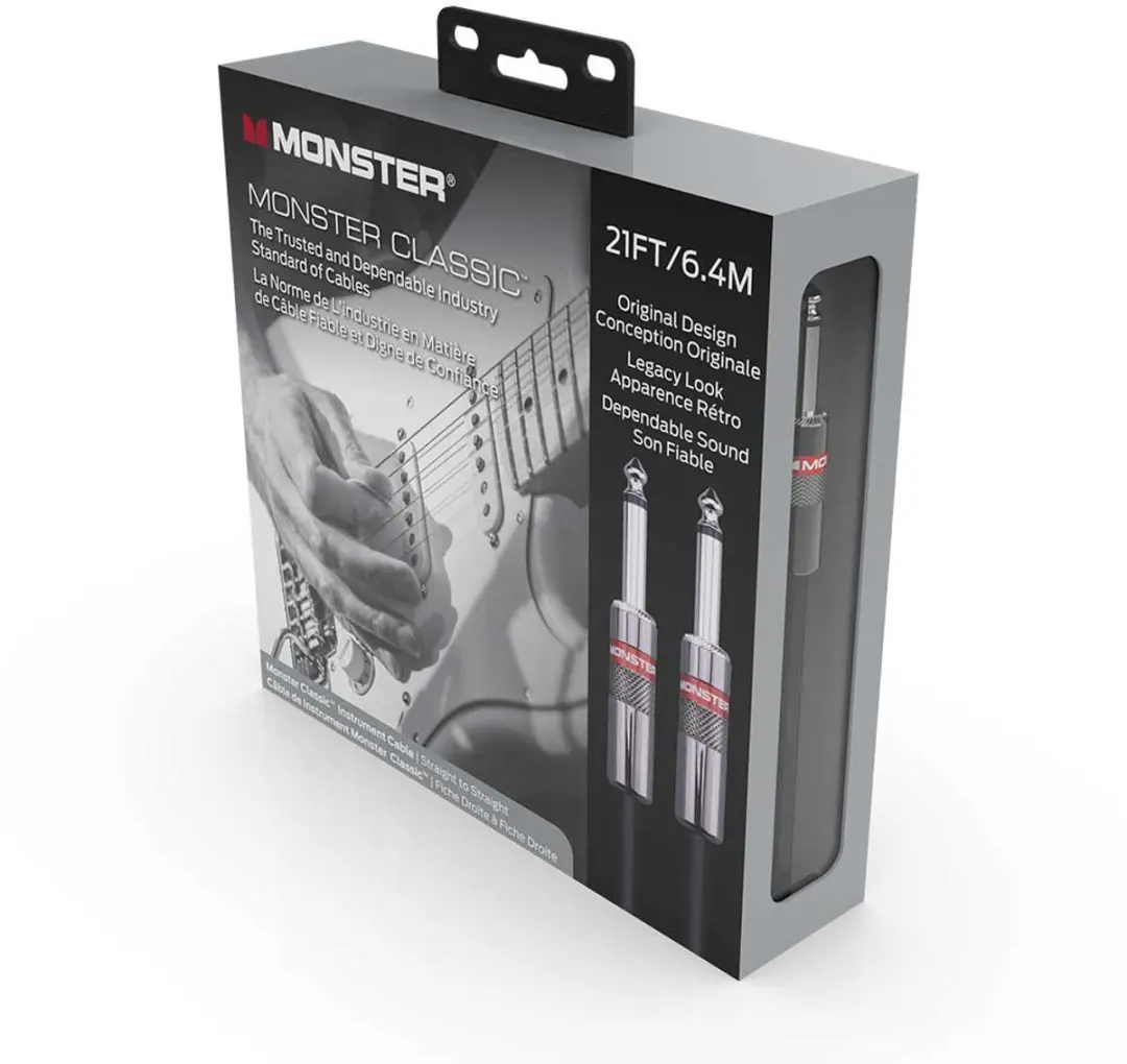 Monster Cable Classic Gitaarkabel 600496 - 6.4m - Zwart - afbeelding 3 van 6