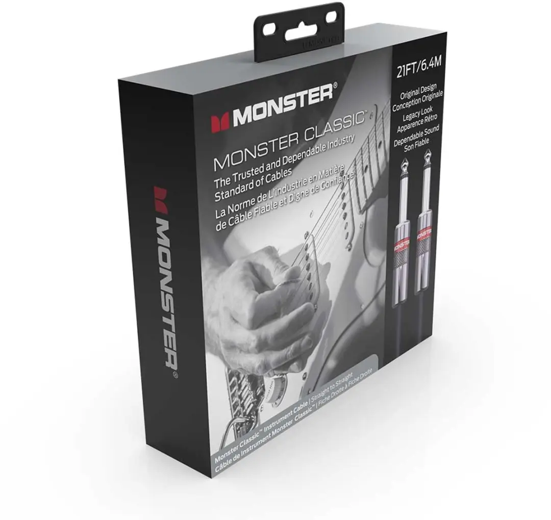 Monster Cable Classic Gitaarkabel 600496 - 6.4m - Zwart - afbeelding 2 van 6