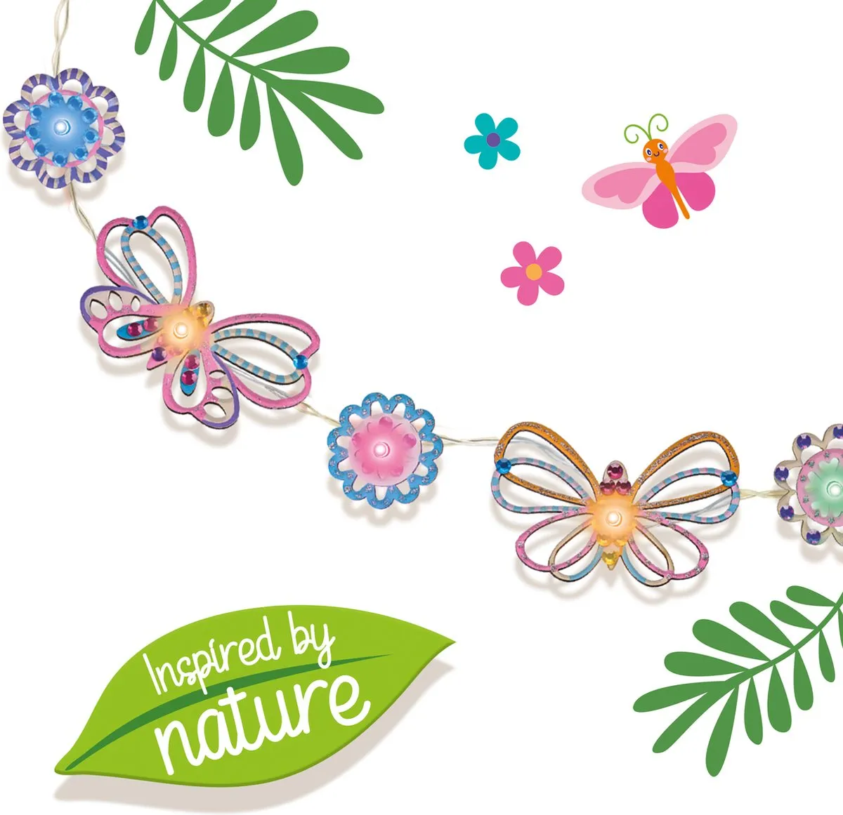 SES Creative Lichtketting Inspired by Nature Knutselset - Bloemen & Vlinders