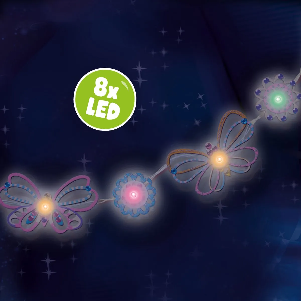 SES Creative Lichtketting Inspired by Nature Knutselset - Bloemen & Vlinders