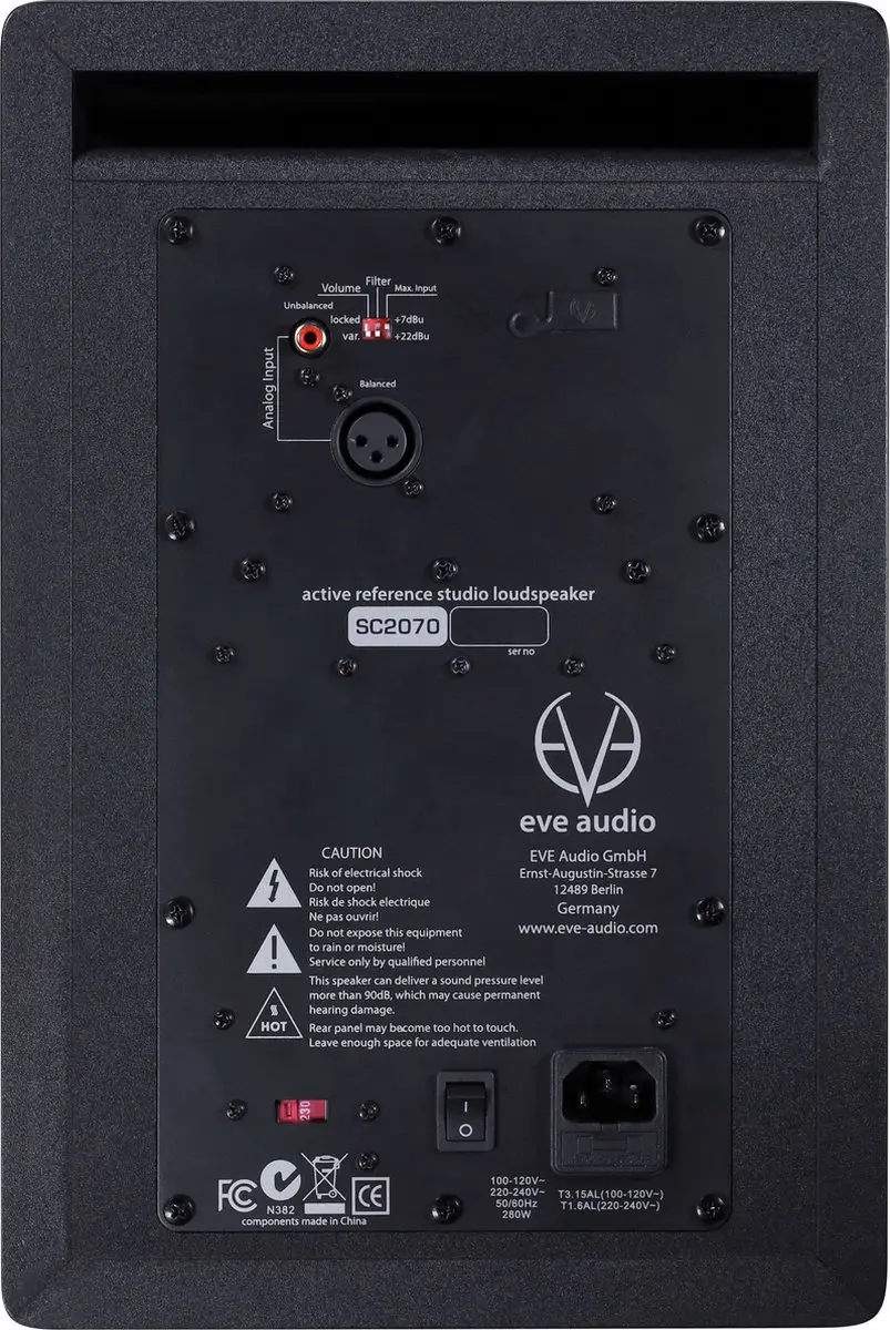 EVE audio SC2070 Actieve Studiomonitor - 8" - 200W - Zwart - afbeelding 6 van 6