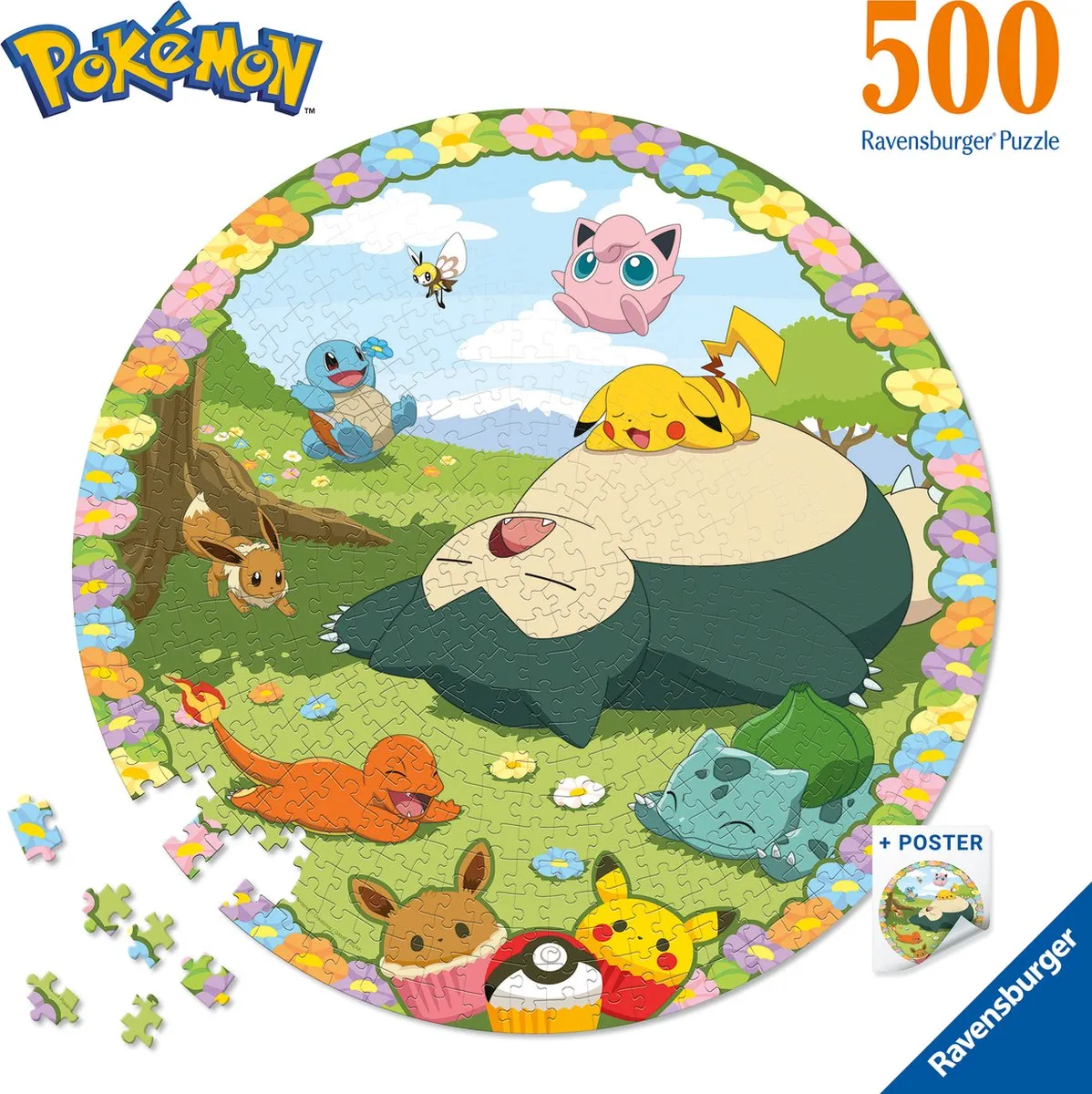 Ravensburger Pokémon Ronde Legpuzzel 500 Stuks - 12001131