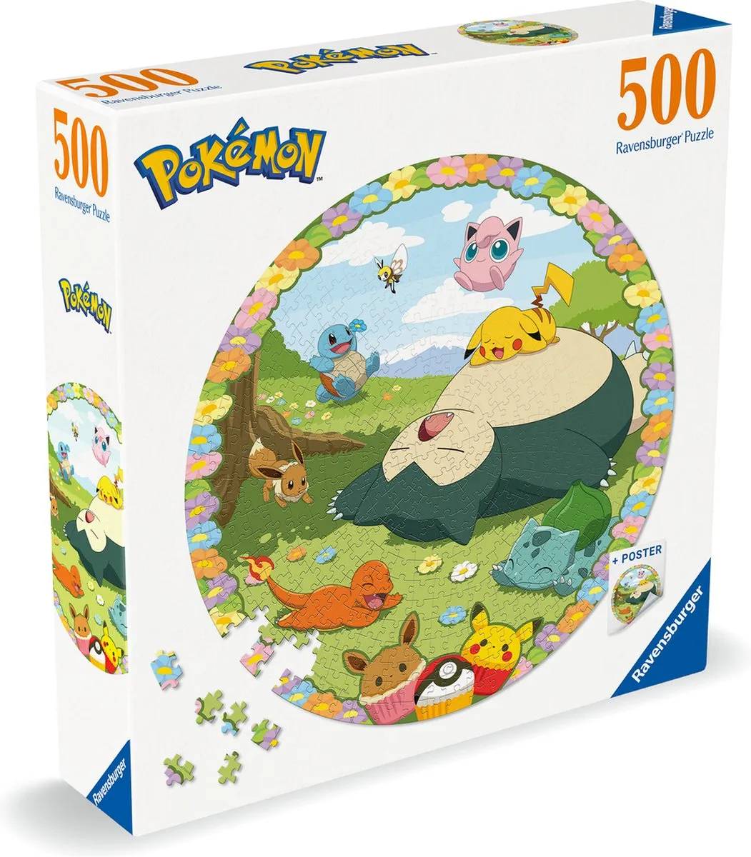 Ravensburger Pokémon Ronde Legpuzzel 500 Stuks - 12001131