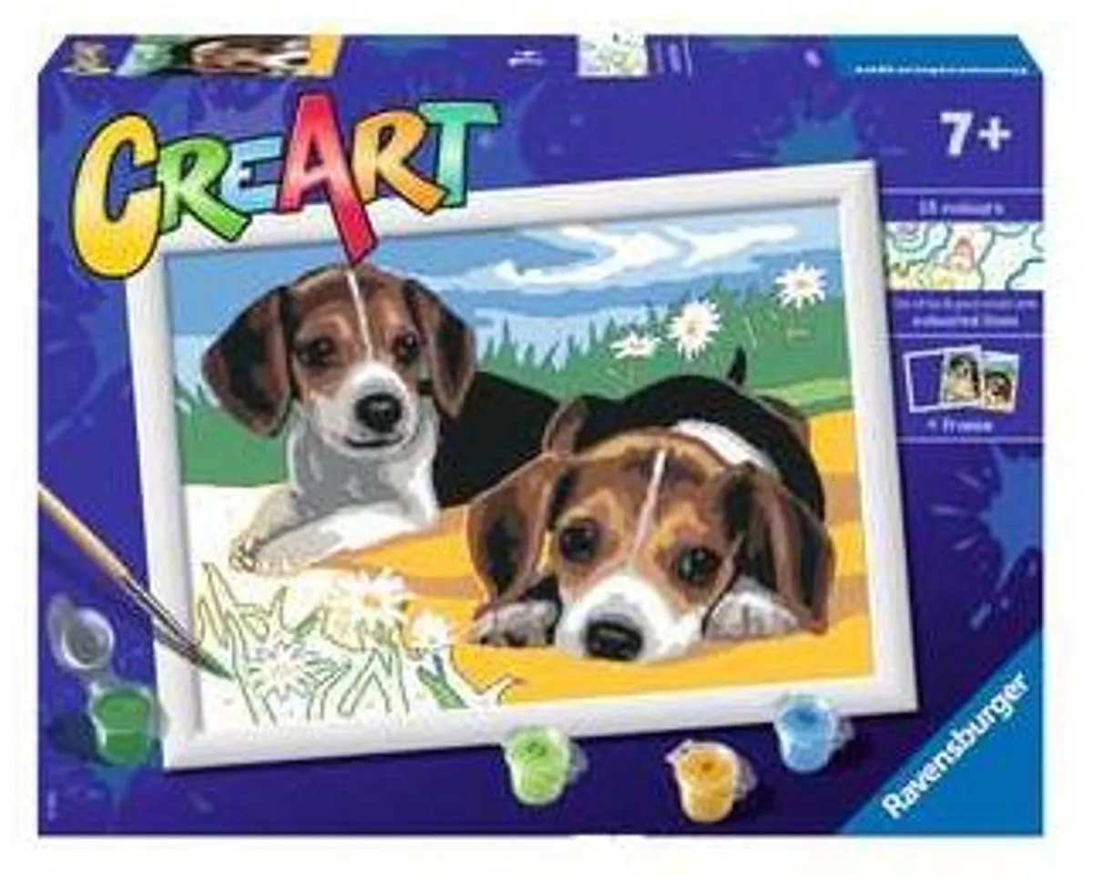 Ravensburger CreArt Beagle Puppies Schilderen op nummer - Multicolor